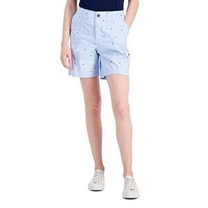 Style Women's Printed Cargo Shorts Navy